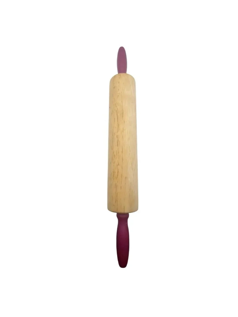 Wooden Rolling Pin Red Handles Wood 18